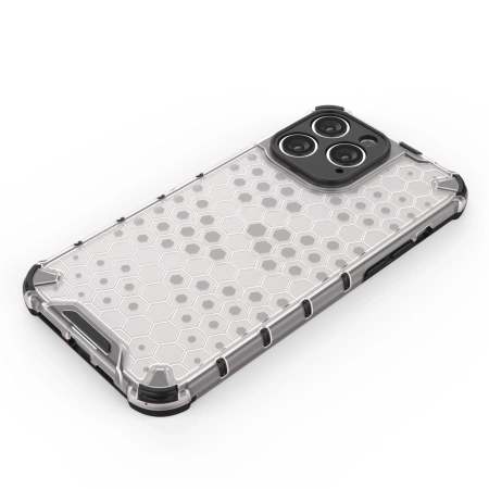 HURTEL ETUI PANCERNE HONEYCOMB DO IPHONE 14 PRO MAX PRZEZROCZYSTE HYBRYDOWE
