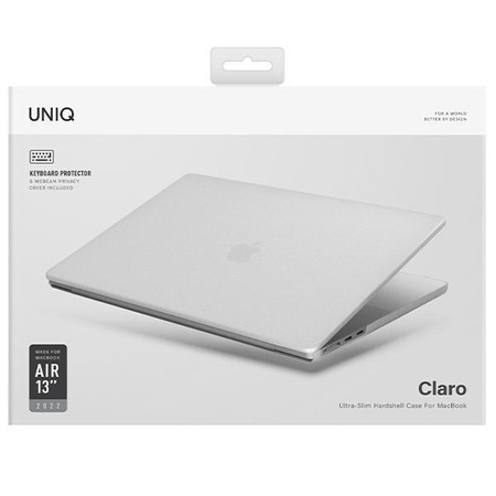 Etui Uniq Claro na MacBook Air 13 (2022) przezroczysty/dove matte clear