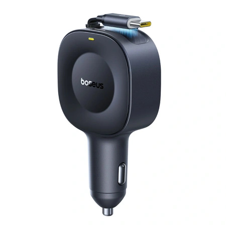 Ładowarka samochodowa Baseus PrimeTrip VR2 30W ze zwijanym kablem USB-C - czarna