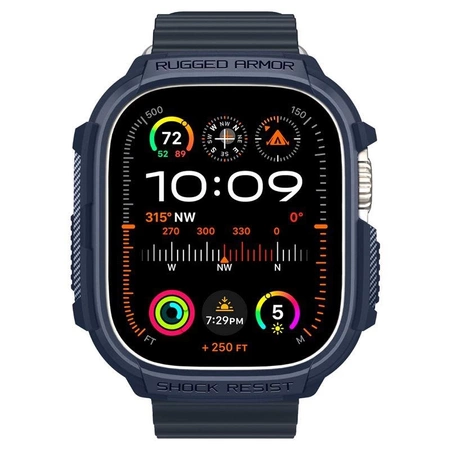Etui Spigen Rugged Armor na Apple Watch Ultra 1 / 2 (49 mm) - granatowe