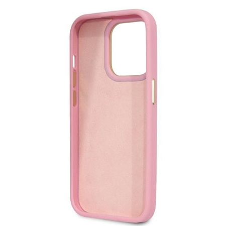 Guess GUHCP14LHGCRHP iPhone 14 Pro 6,1" różowy/pink hardcase Croco Collection