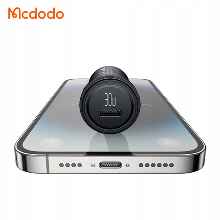 MCDODO SZYBKA ŁADOWARKA SAMOCHODOWA DO TELEFONU USB-C LED + KABEL USB-C 1M