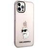 Etui Karl Lagerfeld KLHCP12MHNCHTCP na iPhone 12 /12 Pro - różowe Ikonik Choupette