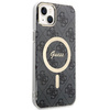 Guess zestaw ładowarka MagSafe + etui do iPhone 14 Plus 6,7" czarne 4G Print (GUBPP14MH4EACSK)
