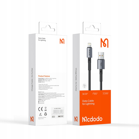 Mcdodo Kabel do iPhone, USB-C, Prism, mocny, szybki, 36W 1.8m