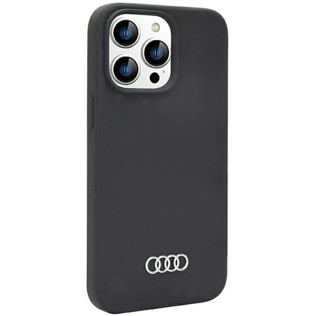 Etui Audi Silicone Case na iPhone 14 Pro - czarne AU-LSRIP14P-Q3/D1-BK