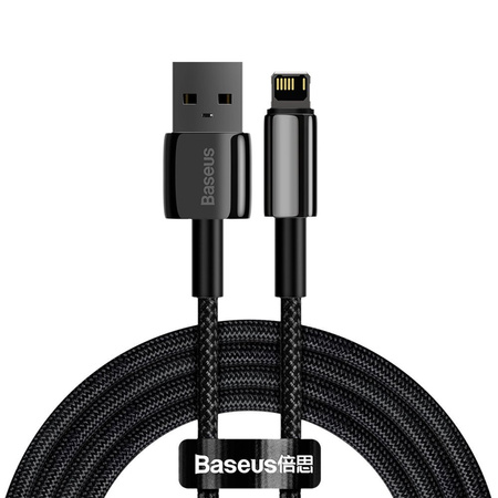 Baseus Tungsten kabel USB - Lightning 2,4 A 2 m czarny (CALWJ-A01)