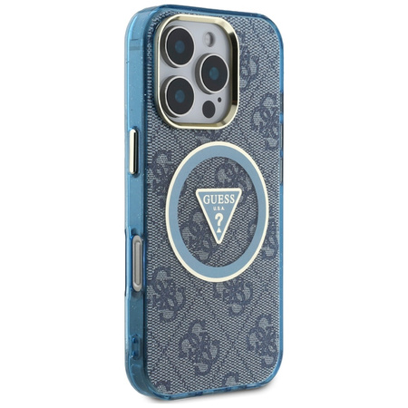 GUESS ETUI DO IPHONE 16 PRO MAX DO MAGSAFE IML METAL GLITTER CIRCLE