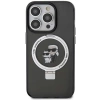 Etui Karl Lagerfeld Ring Stand Karl&Choupettte MagSafe do iPhone 15 Pro Max - czarne