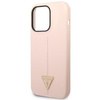 Guess GUHCP14XSLTGP iPhone 14 Pro Max 6,7" różowy/pink hardcase Silicone Triangle