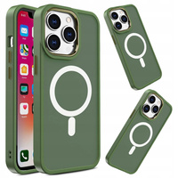 HURTEL ETUI CASE POKROWIEC MAGNETYCZNY DO MAGSAFE IPHONE 15 ZIELONY MATTE