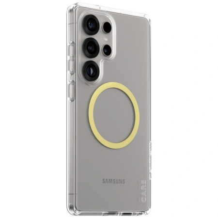 Etui CARE by PanzerGlass Flagship Urban Combat Chardonnay QI do Samsung Galaxy S25 Ultra - przezroczysty
