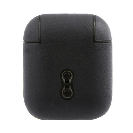 BMW BMA2SSLNA AirPods cover granatowy/navy Geniune Leather Silver Logo