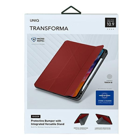 UNIQ etui Transforma Rigor iPad Air 10,9 (2020) czerwony/coral red Atnimicrobial