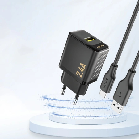 DUDAO ŁADOWARKA SIECIOWA 2.4A USB-A DO IPHONE 12 13 14 15 SZYBKIE ŁADOWANIE