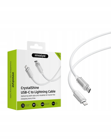 INNOSTYLE ŁADOWARKA KABEL USB-C LIGHTNING SZYBKIE ŁADOWANIE DO IPHONE 14 2M