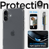 SPIGEN CASE ULTRA HYBRID DO IPHONE 16 Z OCHRONĄ NA TYŁ I BOKI PRZEZROCZYSTE