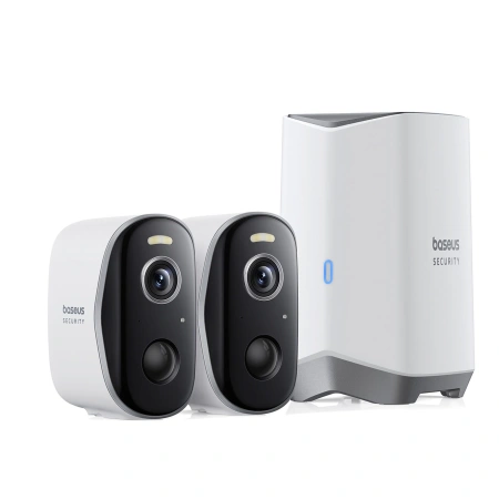 Zestaw monitoringu zewnętrznego Baseus Security N1 2K (2 kamery) - biały