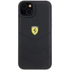 Etui Ferrari Quilted Metal Logo do iPhone 15 Plus - czarne