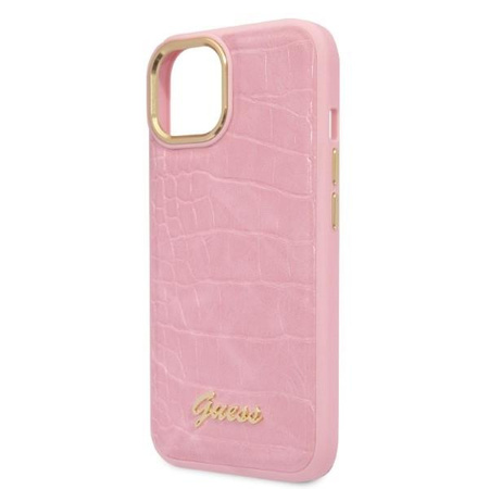 Guess GUHCP14MHGCRHP iPhone 14 Plus 6,7" różowy/pink hardcase Croco Collection