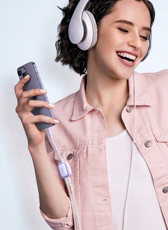 Adapter, adaptor, mini jack, for iPhone , purple, McDodo