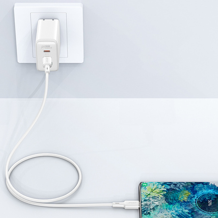 Acefast kabel USB Typ C - USB Typ C 1,2m, 60W (20V/3A) biały (C2-03 white)
