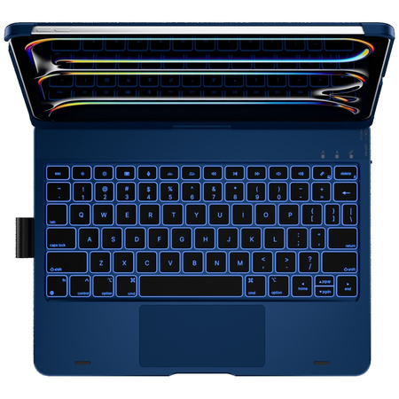 Etui Typecase Flexbook Touch z klawiaturą do iPad Pro 11" 2024/2025 ciemny niebieski