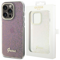 Guess GUHCP15XHDECMP iPhone 15 Pro Max 6.7" różowy/pink hardcase IML Faceted Mirror Disco Iridescent