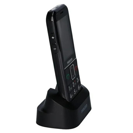 Maxcom Comfort MM735 ze stacją ładującą+ opaska SOS czarny/black