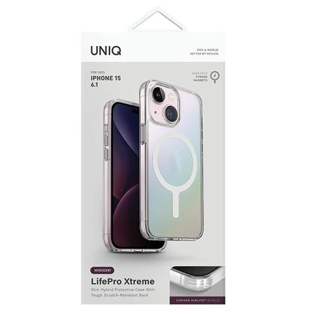 Etui UNIQ LifePro Xtreme Magclick Charging do iPhone 15 - opalizujące