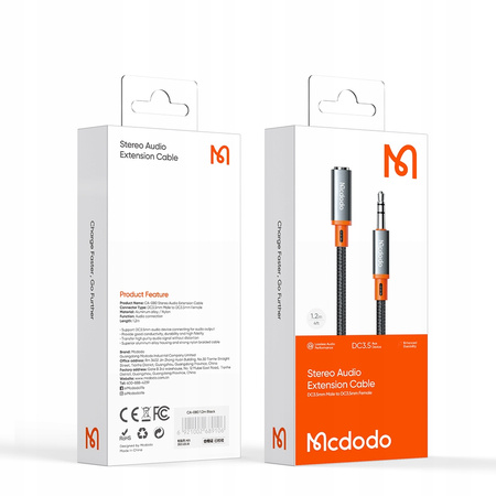 Audio extension cable MCDODO AUX MINI JACK 3.5mm