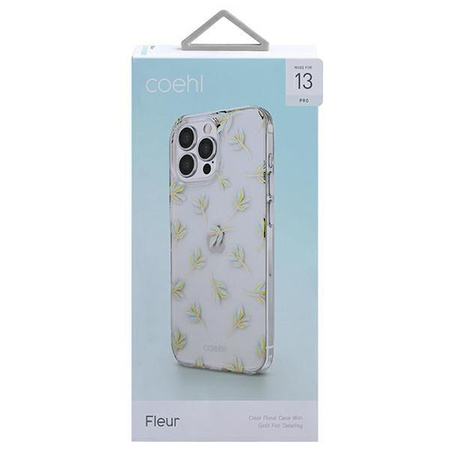 Etui Uniq Coehl Fleur na iPhone 13 Pro / 13 - niebieskie