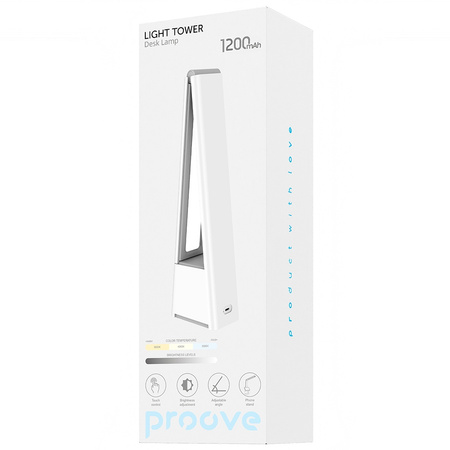 PROOVE LAMPKA LED DO BIURKA LIGHT TOWER 1200MAH 5W Z REGULACJĄ KĄTA ŚWIATŁA