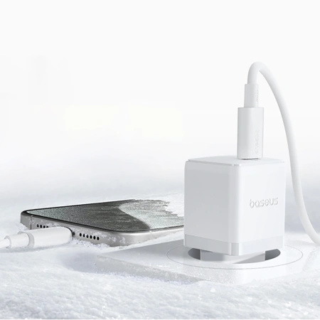BASEUS ŁADOWARKA SIECIOWA PALM 1C 20W Z KABLEM USB-C 60W DO IPHONE 12 13