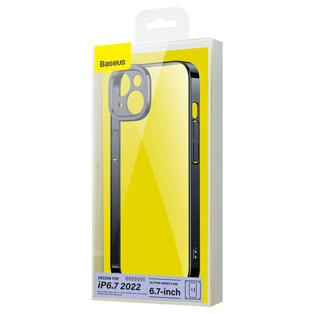 BASEUS ZESTAW OCHRONNY DO IPHONE 14 PLUS ETUI I SZKŁO HARTOWANE CZARNY