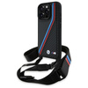 BMW BMHCP16L23PSVTK iPhone 16 Pro 6.3   czarny/black hardcase M Edition Carbon Tricolor Lines & Strap