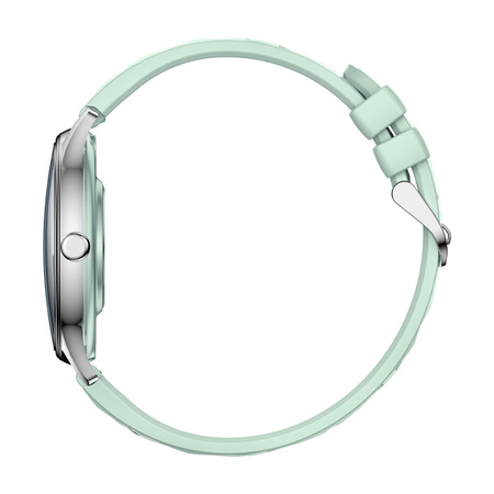 Smart Watch COLMI L28 (Srebrno-zielony + zielony pasek skórzany)