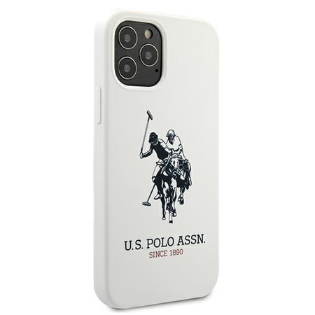 US Polo USHCP12MSLHRWH iPhone 12/12 Pro 6,1" biały/white Silicone Collection