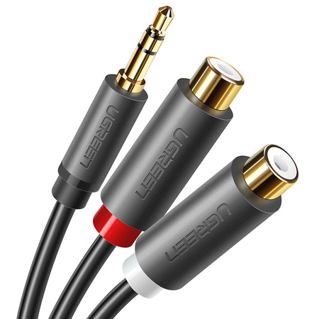 Ugreen przejściówka adapter jack 6,35 mm (męski) na RCA (żeński) złoty (AV169 80731)