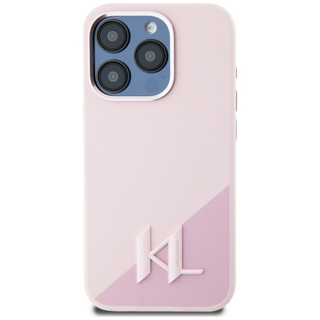 KARL LAGERFELD ETUI SILICONE SHADOW METAL INITIAL DO MAGSAFE IPHONE 15 PRO