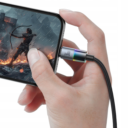 MCDODO KABEL USB-C SZYBKIE ŁADOWANIE DO IPHONE LIGHTNING 36W 1M LED CZARNY