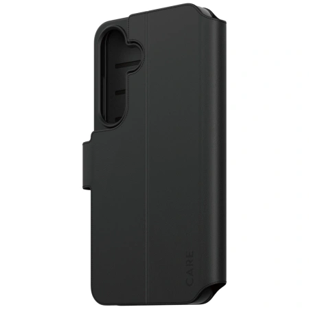 Etui CARE by PanzerGlass Feature Wallet Kickstand na Samsung Galaxy S25 - czarne