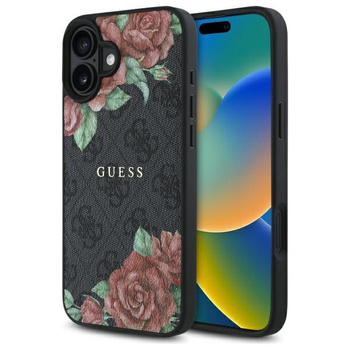 GUESS ETUI CASE HARDCASE DO IPHONE 16 6.1 DO MAGSAFE Z KWIATOWYM MOTYWEM