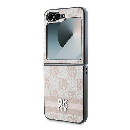 DKNY ETUI CASE DO TELEFONU SAMSUNG Z FLIP 6 F741 PASKI Z RÓŻOWYM WZOREM