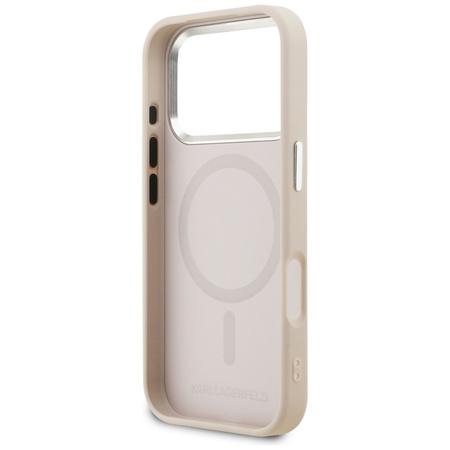 Etui Karl Lagerfeld K Head Point Logo    MagSafe do iPhone 17 Pro różowy