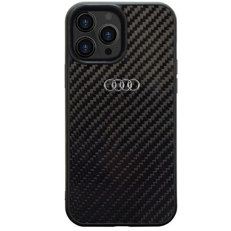 Etui Audi Carbon Fiber na iPhone 14 Pro Max 6.7" - czarne AU-TPUPCIP14PM-R8/D2-BK