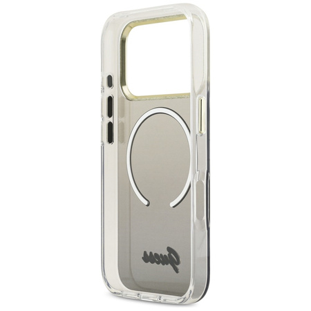Etui Guess IML Gradient Script Metal     MagSafe do iPhone 17 Pro czarny