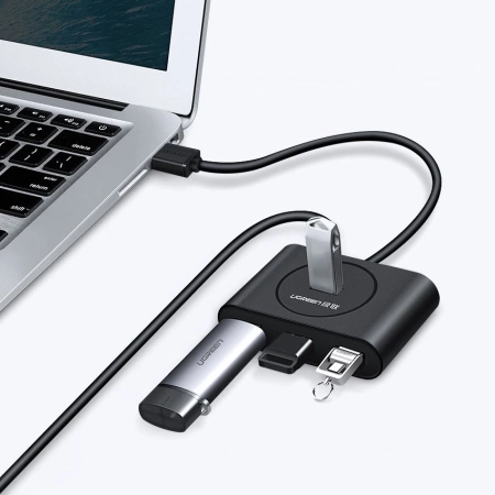 UGREEN ROZDZIELACZ HUB USB 3 2 GEN 1 4X USB DO LAPTOP PC MACBOOK CZARNY