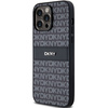 DKNY POKROWIEC HARDCASE DO IPHONE 14 PRO SKÓRA Z METALOWYM LOGO MONO STRIPE