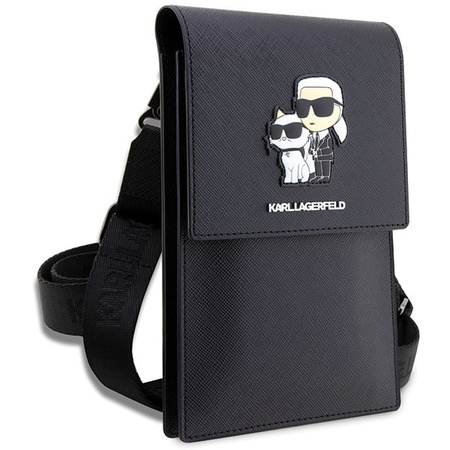 Karl Lagerfeld Torebka KLWBSAKCPMKczarny/black Saffiano Karl & Choupette